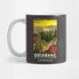 Vintage Travel Poster | Brisbane, River City of the North Mug